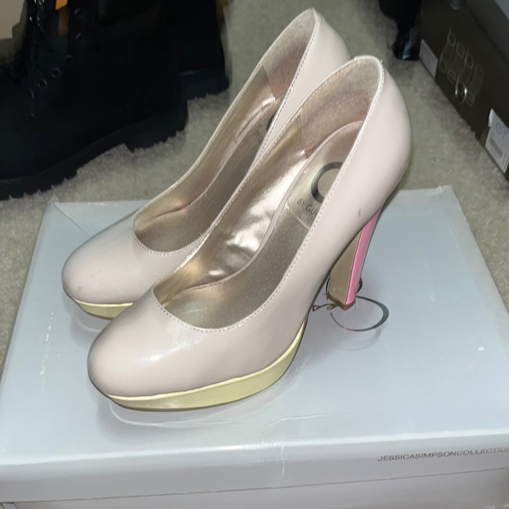 Multi color block heels for sell